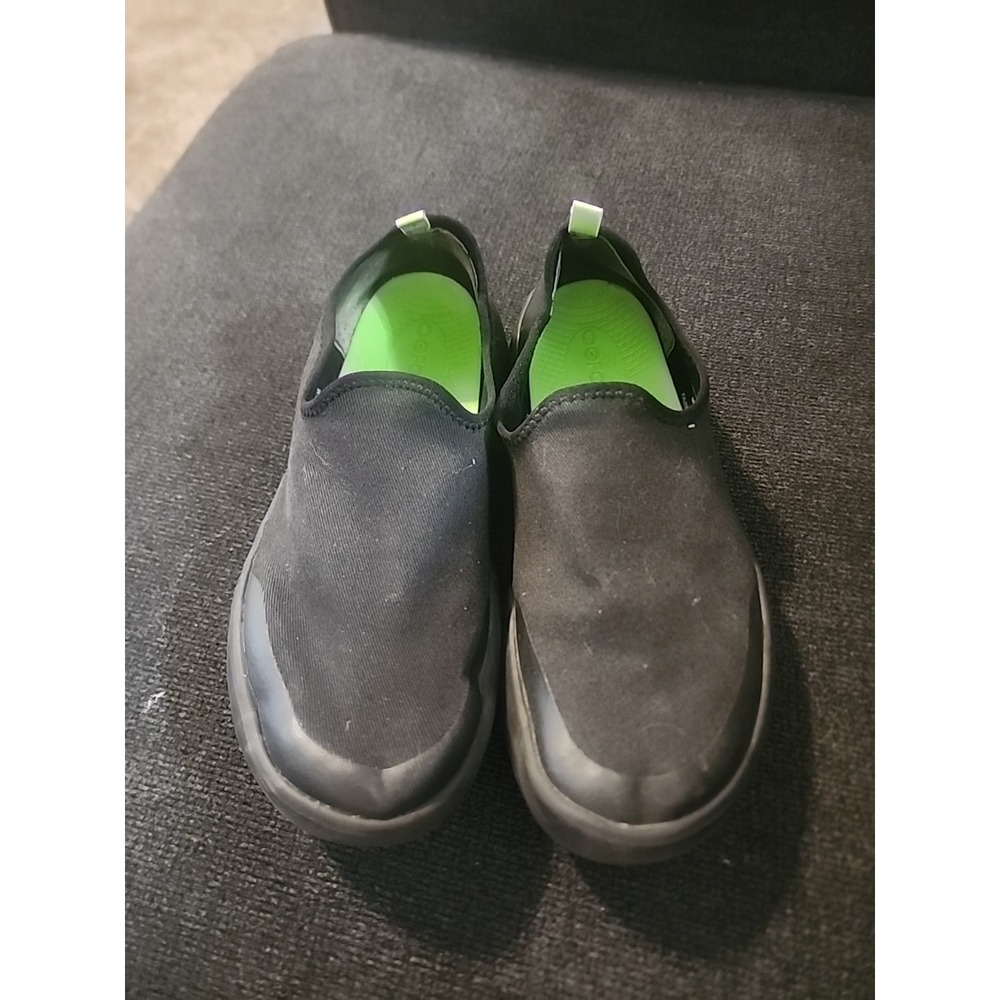 OOFOS Oomg Shoes Women US 6.5 EU 37.5 Black/Green Mesh Low Recovery Slip On